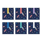 Partydeco Sachet cadeau Kosmos 6 Pièce/s, Bleu