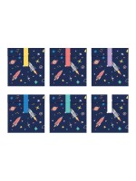 Partydeco Sachet cadeau Kosmos 6 Pièce/s, Bleu