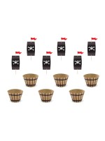 Partydeco Set de cupcakes Pirates 1 Pièce/s