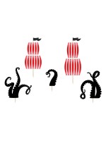 Partydeco Caketopper Piraten, 13.5-21cm, 5 Stück