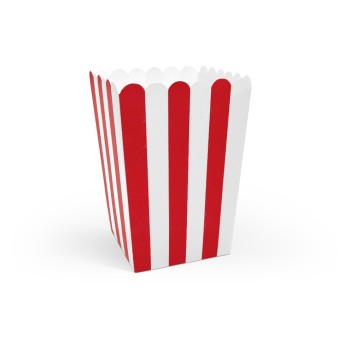 Partydeco Popcornboxen, 7x7x12.5cm, 6 Stück