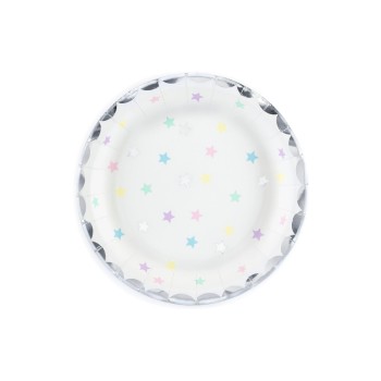 Partydeco Teller Einhorn Sterne, 18 cm, 6 Stück Partydeco Teller Einhorn Sterne, 18 cm, 6 Stück