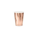 Partydeco Becher uni rosegold, 220ml, 6 Stück