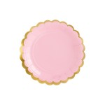 Partydeco Assiettes jetables Rose, 18 cm, 6 pièces