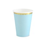 Partydeco Gobelets jetables 220 ml, 6 Pièce/s, Bleu