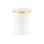 Partydeco Gobelets jetables 260 ml, 6 Pièce/s, Blanc