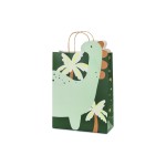 Partydeco Sac cadeau Dinosaures 10 x 24 x 37 cm, Vert