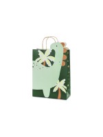 Partydeco Sac cadeau Dinosaures 10 x 24 x 37 cm, Vert