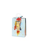 Partydeco Geschenktasche Flugzeug, mix, 10x24x35.5 cm