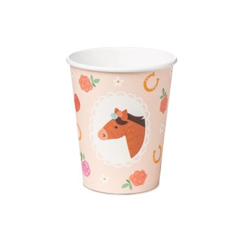 Partydeco Becher Pferd, rosa, 220 ml, 6 Stück Partydeco Becher Pferd, rosa, 220 ml, 6 Stück