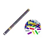 Partydeco Canon à confettis rayures en couleur, 80 cm