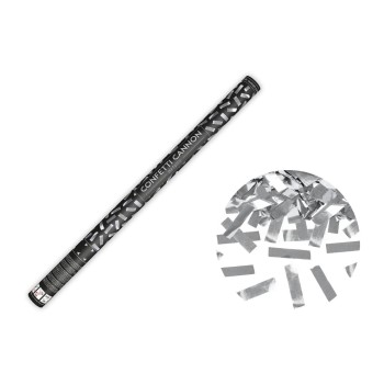 Partydeco Konfettikanone Streifen, silver, 80 cm Partydeco Konfettikanone Streifen, silver, 80 cm