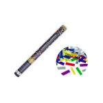 Partydeco Canon à confettis rayures en couleur, 60 cm