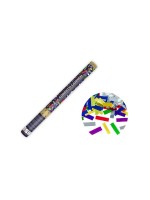 Partydeco Canon à confettis rayures en couleur, 60 cm