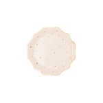 Partydeco Assiettes jetables étoiles, Beige, 21 cm, 6 pièces