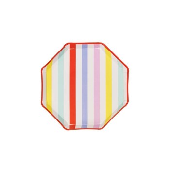 Partydeco Assiettes jetables Bandes 6 Pièce/s