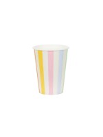 Partydeco Gobelets jetables Bandes 6 Pièce/s