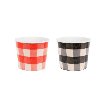 Partydeco Snackboxen Grill kariert, red-black , 14 x 13-16.5 cm, 2 Stück Partydeco Snackboxen Grill kariert, red-black , 14 x 13-16.5 cm, 2 Stück