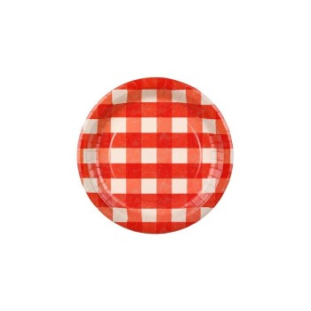 Partydeco Assiettes jetables Grille à carreaux 6 Pièce/s Partydeco Assiettes jetables Grille à carreaux 6 Pièce/s