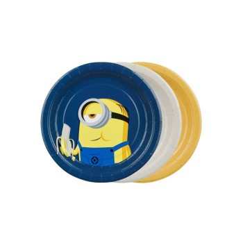 Partydeco Teller Minions, gelb-blau, 18 cm, 6 Stück Partydeco Teller Minions, gelb-blau, 18 cm, 6 Stück