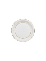 Partydeco Teller Ornament, weiss/gold, 23 cm, 6 Stück
