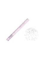 Partydeco Canons à confettis Papillons Blanc, 60 cm