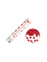 Partydeco PartyDeco : canon à confettis en forme de cœurs 1 Pièce/s, Rouge