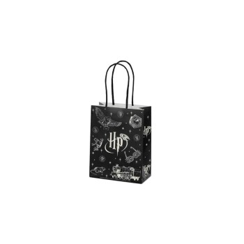 Partydeco Geschenktasche HP Harry Potter, schwarz, 12x15.5x6 cm, 6 Stück Partydeco Geschenktasche HP Harry Potter, schwarz, 12x15.5x6 cm, 6 Stück