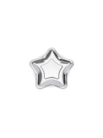Partydeco Teller Stern, Ø 23 cm silver
