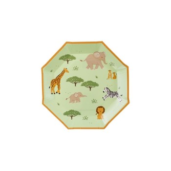 Partydeco Teller Safari Tiere, Einwegteller Papier 23 cm Mehrfarbig 6 Stk. Partydeco Teller Safari Tiere, Einwegteller Papier 23 cm Mehrfarbig 6 Stk.