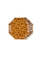 Partydeco Taches de safari Papier multicolore, Ø 23 cm