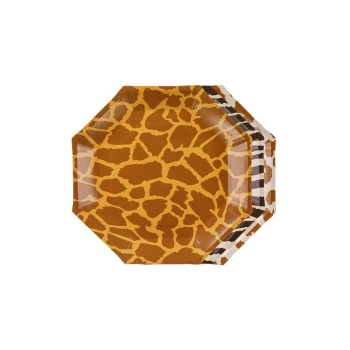 Partydeco Teller Safari Tiermuster, Papier Mehrfarbig Ø 23 cm Partydeco Teller Safari Tiermuster, Papier Mehrfarbig Ø 23 cm