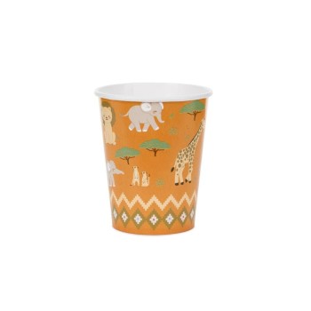 Partydeco Safari Papier 220 ml multicolore, lot de 6