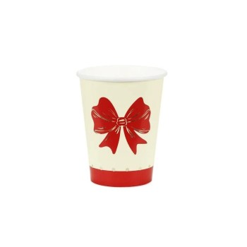 Partydeco boucle 250 ml rouge-beige Partydeco boucle 250 ml rouge-beige