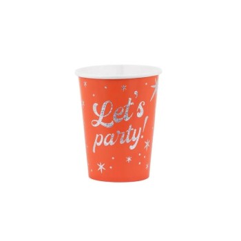 Partydeco C'est la fête ! Gobelet en carton 250 ml, couleur orange Partydeco C'est la fête ! Gobelet en carton 250 ml, couleur orange