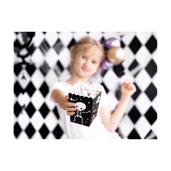 Partydeco Popcorn-Boxen Boo!, Karton black white Gold 7 x 7 x 12.5 cm Partydeco Popcorn-Boxen Boo!, Karton black white Gold 7 x 7 x 12.5 cm