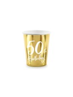 Partydeco 50e anniversaire Boîte en carton, 220 ml, dorée
