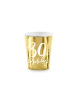 Partydeco Becher 30th Birthday, Gold 220 ml