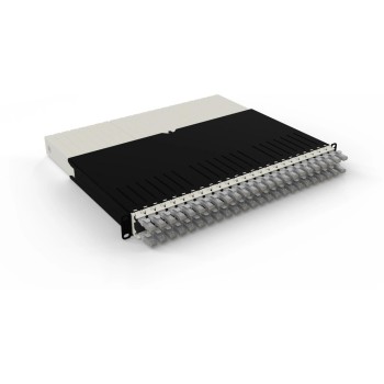 Patchbox One Cat.6A, 19 365mm, UTP grey, with 24 Kassetten with 0.8m Slimpatch cable