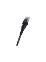 PatchSee ThinPATCH Cat.6A U/UTP patch cable, 6.1m, black , LED-Identifikation