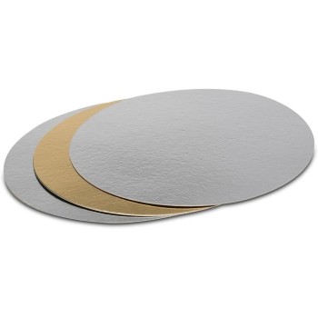 Patisse Base de gâteau 3 pièces, or / argent