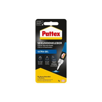 Pattex Colle instantanée Ultra Gel PSG2C 1 x 3 g, Transparent Pattex Colle instantanée Ultra Gel PSG2C 1 x 3 g, Transparent
