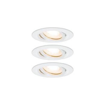 Paulmann, Einbauspot Nova Plus Set, 3 x 7 W, IP65 schwenkbar 3x 7W 230V GU10 51mm