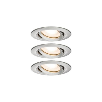 Paulmann, Einbauspot Nova Plus Set, 3 x 7 W, IP65 schwenkbar 3x 7W 230V GU10 51mm