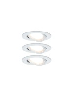 Paulmann Spot encastré Set Nova Coin, 3 x 6 W, 2700 K, blanc
