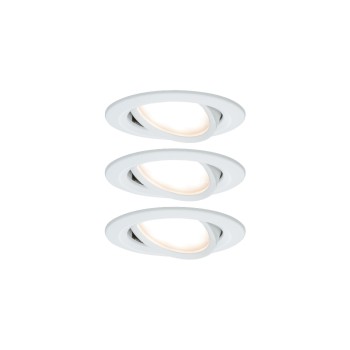 Paulmann EBL Set Nova Coin, schwenkbar LED 3x6W 2700K 230V white matt