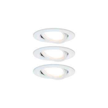 Paulmann EBL Set Nova Coin, 3-stepdim 3x6W 2700K 230V white matt