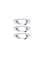 Paulmann Spot encastré Nova Coin 3-Stepdim Set, 3 x 6 W, 2700 K, chrome