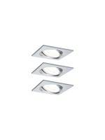 Paulmann Spot encastré Nova Coin 3-Stepdim Set, 3 x 6 W, 2700 K, argenté