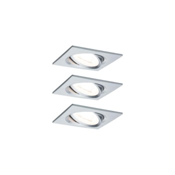 Paulmann EBL Set Nova Coin, 3-stepdim 3x6W 2700K 230V Alu ged